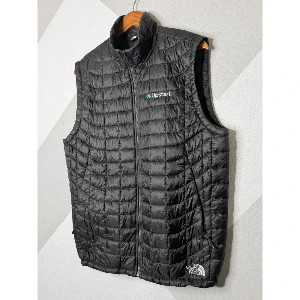 The North Face ThermoBall Quilted Vest Upstart Logo Black Men's Size Medium M